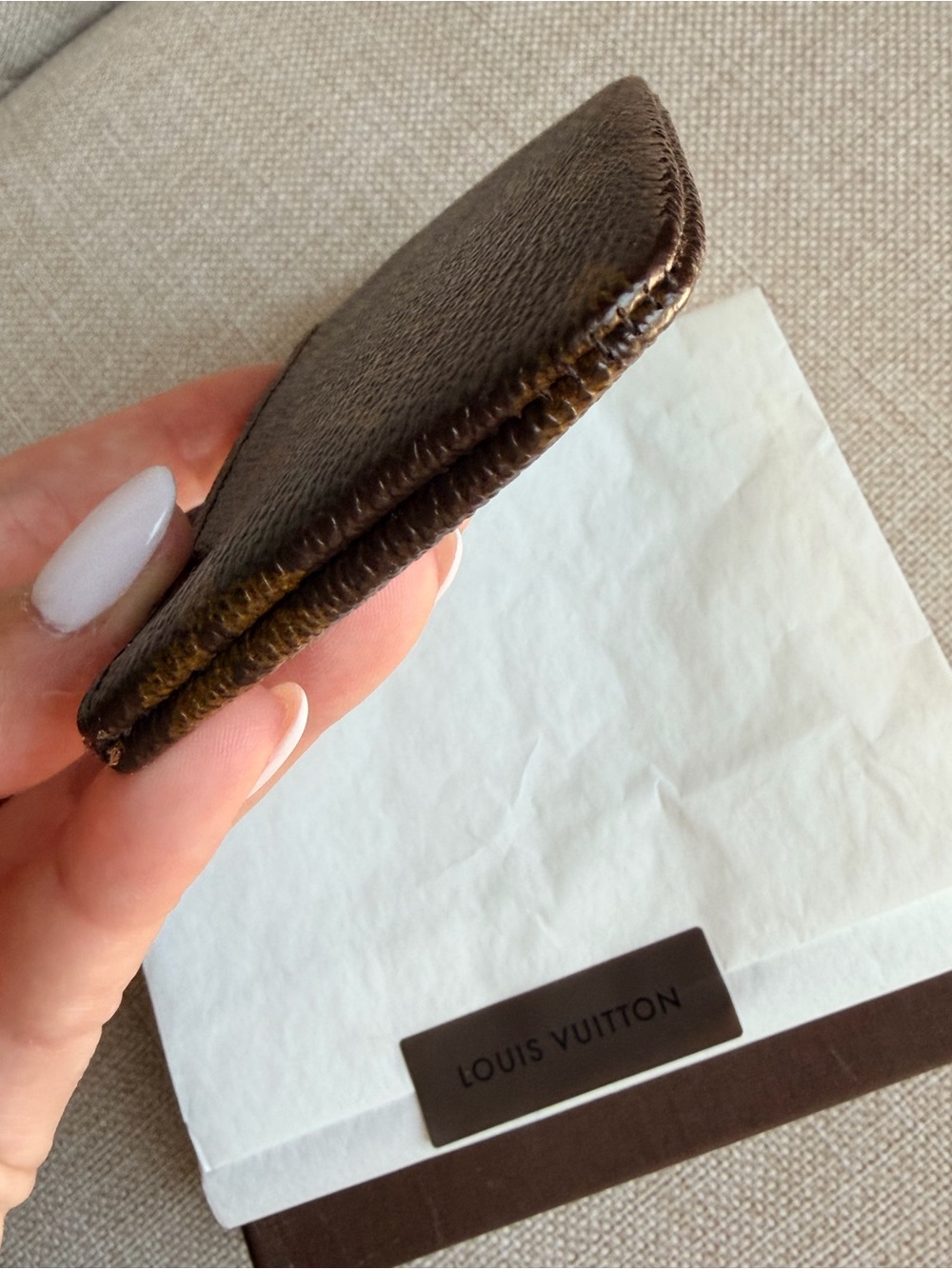 Louis Vuitton VINTAGE Monogram Coin Pouch Key Cles Wallet Vintage 882 ET 1988 - Picture 5 of 12